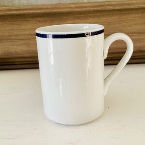 DANSK Christianshavn Mug Cup Portugal Bistro White Blue Band Classic ceramic